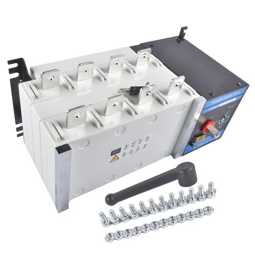 DURAFORCE Industrial Automatic Transfer Switch 4P 400A 110V or 220V Plastic Copper Steel