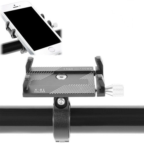 DURAFORCE Black Aluminum Motorcycle Bike Bicycle Holder Mount Handlebar For Cell Phone GPS