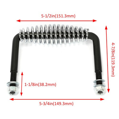 DURAFORCE 5" Spring Handle w/Mounting Bracket Tool For BBQ Grill Wood Furnace Stove Smoker