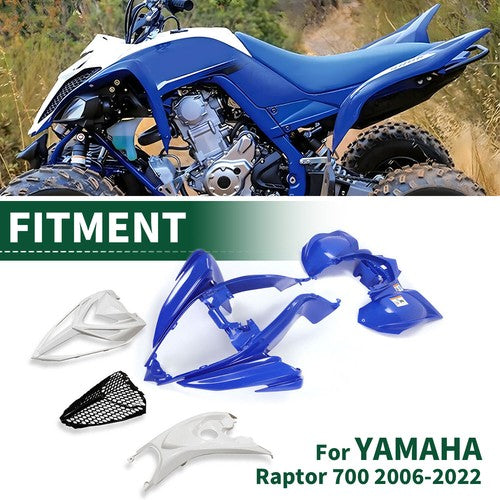 DURAFORCE New For YAMAHA Raptor 700 2006-2024 Plastics Bodywork Fenders COMPLETE SET BLUE