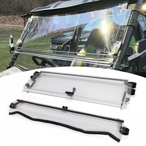DURAFORCE Scratch Resistant Clear Flip Windshield For Kawasaki Teryx 800 /4 /S 2016+/2021+