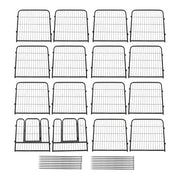 DURAFORCE 16 Panels 24x24 inch Dog Playpen Crate Fence Pet PlayPen Exercise Cage