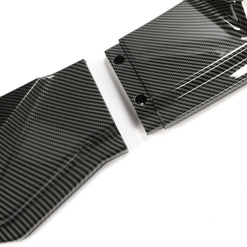DURAFORCE Front Bumper Body Kit Lip Spliiter For 2017-2023 Tesla Model 3 Carbon Style 3Pcs