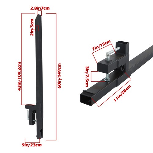 DURAFORCE 60" 2000 LBS Clamp on Pallet Forks Tractor Bucket Forks
