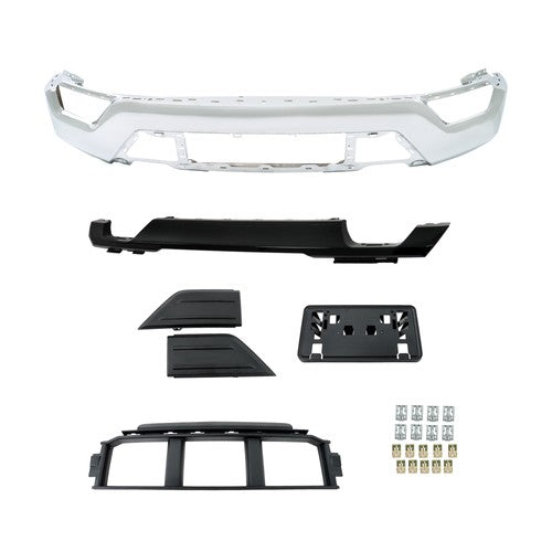 DURAFORCE Fit For Ford F-150 2021-2023 Front Bumper Face Bar 6-piece Kit W/o Sensor Holes