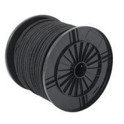 DURAFORCE 3/8in×250ft Nylon Solid Braid Rope High UV Abrasion Resistance Industrial Black