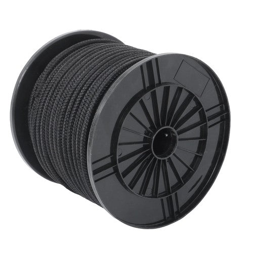 DURAFORCE 3/8in×250ft Nylon Solid Braid Rope High UV Abrasion Resistance Industrial Black