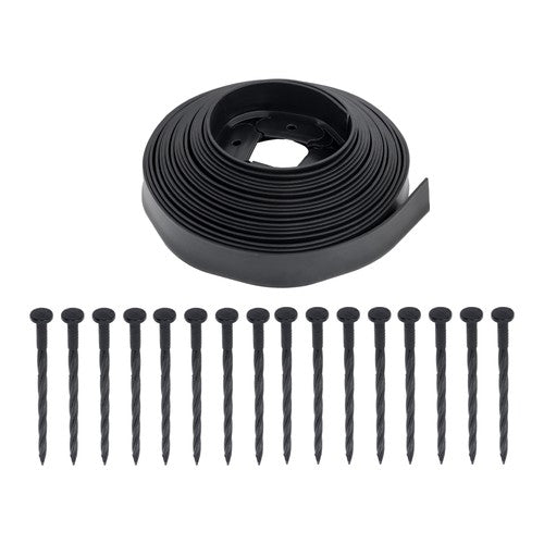 DURAFORCE Garden Edging Kit With Anchoring Spikes No Dig Lawn Border L-shaped Lawn