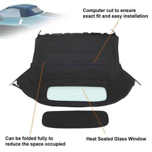 DURAFORCE For Nissan 350Z 2003-2009 Black Vinyl Convertible Soft Top w/Heated Glass Window