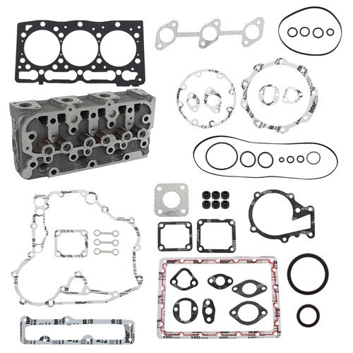 DURAFORCE For Kubota D1305 B7610 Complete Cylinder Head With Valve Spring + Gasket Set