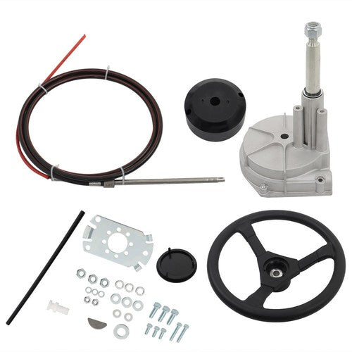 DURAFORCE Steering System Outboard Kit Boat Rotary 14 Feet Marine &14' Steering Cable US