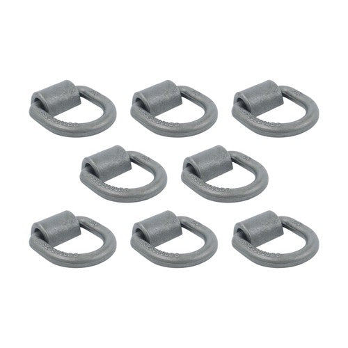 DURAFORCE 8 Pack 3/4" Heavy Duty Weld On Forged D Rings with Welding Clips, 26,500 lbs