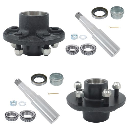 DURAFORCE 2 Sets of For 5-lug 4.5-inch wheel hub kits and 8.25'' Round #84 Spindles NEW