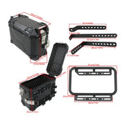 DURAFORCE 36L Motorbike Hard Side Saddlebag Box Trunk Tour with Support Racks 2×Side Case