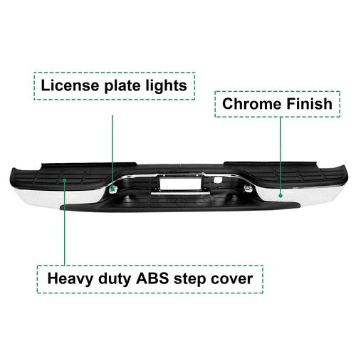 DURAFORCE For 99-07 Silverado/Sierra 2500 HD 3500 Rear Step Bumper w/ License Plate Lights