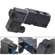 DURAFORCE DC 12V 3-Way 2 Position 1/4"PT Pneumatic Air Control NC Solenoid Valve w/ Light