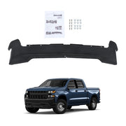 DURAFORCE Split Black Front Bumper W/o Sensor Holes For Chevrolet Silverado 1500 2019-2022