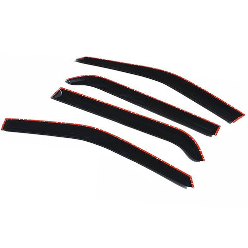 DURAFORCE Tape-On Window Visor Guards Sun Rain Shade Smoke For Ford Explorer 2011-2019