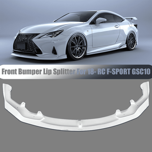 DURAFORCE FRP White Front Bumper Lower Splitter Lip For 2018 - Lexus F-Sport GSC10 RC