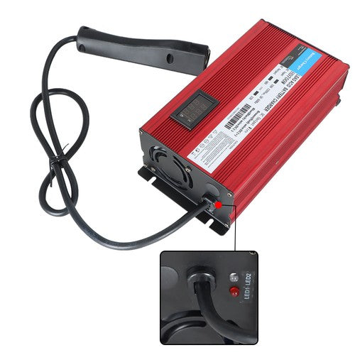 DURAFORCE New 48 V 12A Charger "Triangle" 3 Pin Style Plug For EZGO RXV & TXT Golf Cart