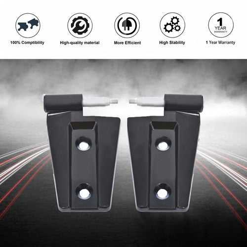 DURAFORCE Set of 2 Door Hinges Black Suit For Jeep Wrangler 2007 2008-2017 Unlimited JK
