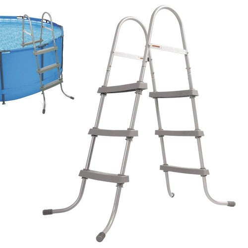 DURAFORCE Pool Ladder 36 inch 3 Step Platform Outdoor Above Ground Swimming Kids Children
