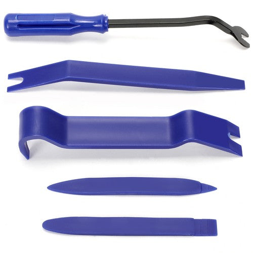 DURAFORCE 5PCS Trim Removal Pry Tool Set For Car Radio Panel Door Dash Clip Fasteners