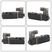 DURAFORCE 1/8" 5 Way 2 Position Directional Control Electric Air Solenoid Valve 12V DC