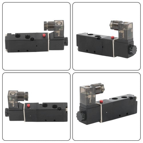 DURAFORCE 1/8" 5 Way 2 Position Directional Control Electric Air Solenoid Valve 12V DC