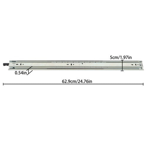 DURAFORCE 1 Pair of 24In Locking Drawer Slides Full Extension & Lock 150 lb Load Capacity