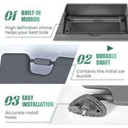 DURAFORCE Atlas Gray Sun Visor Dark Gray Pair For 2006-2011 Honda Civic Left & Right
