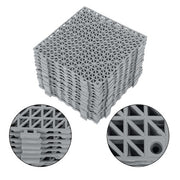 DURAFORCE 50PCS 12 x 12in Interlocking Drainage Floor Tiles Modular Interlocking Tile Gray