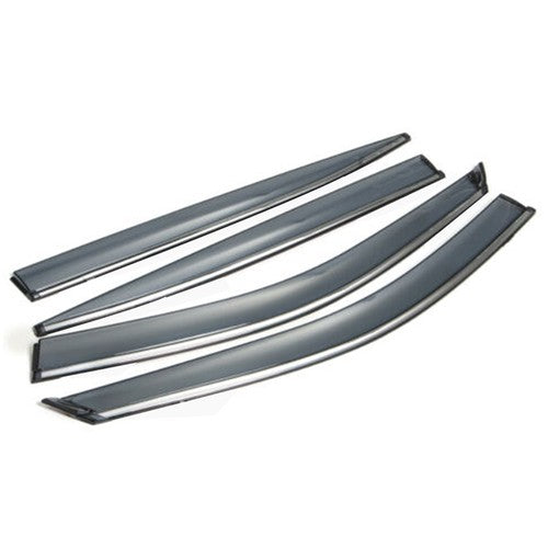 DURAFORCE NEW Window Visor Smoke Tinted Acrylic Rain Guard For Infiniti Q50 2014-2020