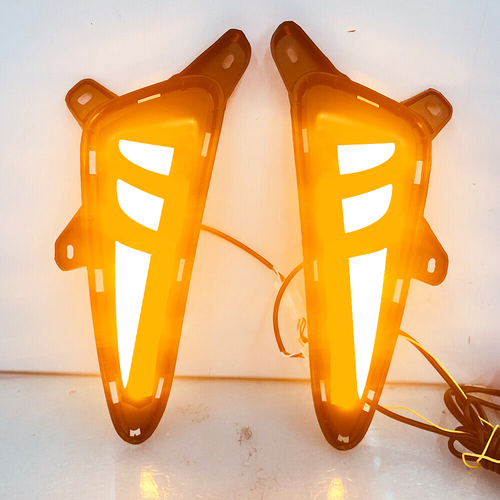 DURAFORCE LED Fog Lights DRL Turn Signal Light Pair LH + RH for Toyota CHR C-HR 2016-2019