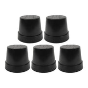 DURAFORCE 5 Pack 5 Gallon Pure Black Plastic Plant Flower Nursery Pots 30*24*24cm