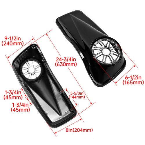 6.5 Saddlebag Speaker Lids for Harley Touring Road King Street Glide 2014-2024