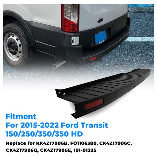 Rear Bumper with Reinforcement Cross Member Bracket Bar for Ford Transit 2015-2022