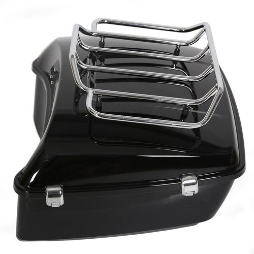 DURAFORCE King Luggage Trunk Backrest Luggage Rack For Harley Street Glide Road King 14-26
