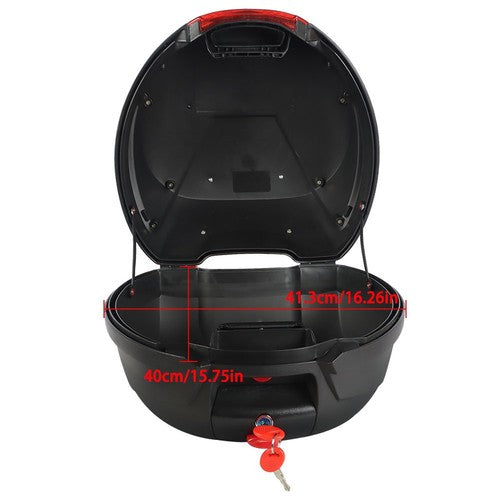 DURAFORCE 32L Motorcycle Tour Tail Box Luggage Top Lock Storage Scooter Trunk Carrier Case