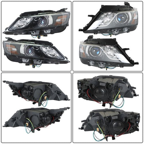 DURAFORCE Left+Right Halogen Fit For 15-20 Chevrolet Impala Headlight Headlamps Pair Black