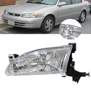 DURAFORCE Chrome Headlights Driver Side LH for 1998-2000 for Toyota Corolla 1.8L