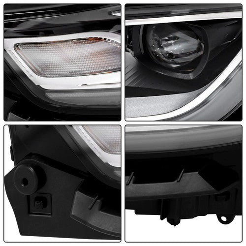 DURAFORCE Headlights Replacement Fit For Chrysler Pacifica 2021-2023 LH+RH Clear Lens LED