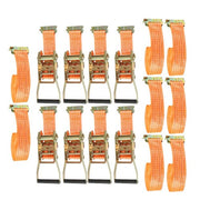 DURAFORCE 8 Set E-Track Ratchet Straps 2" x15' 4400LB Tie Down USA
