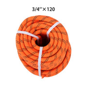 DURAFORCE Orange & Black 48 Strands Polyester Braided Arborist Bull Rope 8626lbs 3/4"×120'