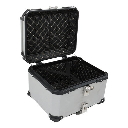 DURAFORCE 55L Silver Luggage Waterproof Tail Box Scooter Trunk Storage Top Case Motorcycle