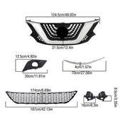 DURAFORCE Front Bumper Grille Set W/Trim Molding & Foglights For Nissan Murano 2015-2018