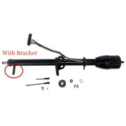 DURAFORCE Set of 35'' Black Tilt Steering Column Manual Floor Shift Without Key & Adapter
