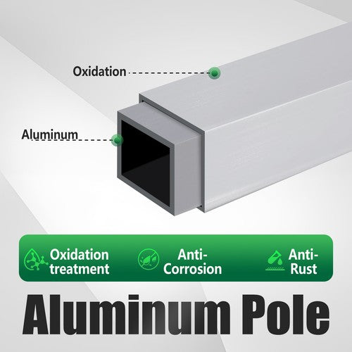 DURAFORCE Boat Trailer Guide Poles Aluminum Square Upright 1 1/2" Square 46" Tall Pair