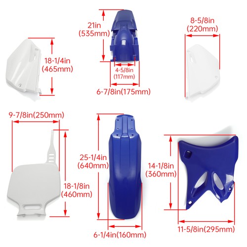 DURAFORCE Complete Plastics Fender Kit For Yamaha YZ85 2002-2014 Body Side Cover Fairing
