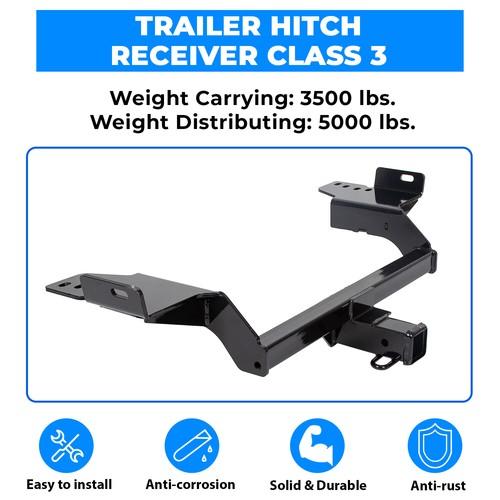 Class 3 Trailer Hitch Receiver Rear Bumper Towing 2 Inch for Ford Escape 2013-2019